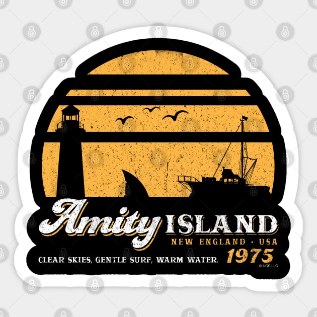 Amity Island Worn (Universal © UCS LLC) Sticker by Alema Art
